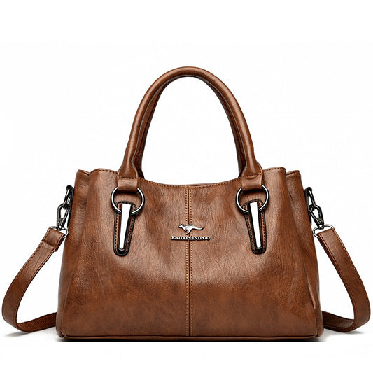 Genuine 3Layers High Quality Soft PU Leather Ladies Shoulder Crossbody Bags for Women Luxury Handbags Women Designer A Main