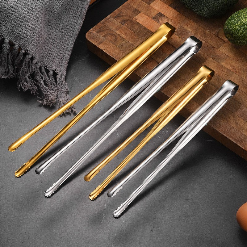 304 stainless steel barbecue tongs, extended barbecue tongs, steak tongs with teeth, food tongs