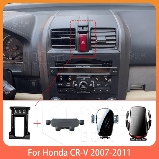 Phone Holde Car For Honda CR-V 2007-2011 Mobile Support Special Fixed Bracket Base Wireless Charging Stand Interior Accessories