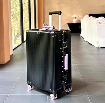 Carry on Suitcase Aluminum Frame with Colorful Silent Spinner Wheel TSA Lock Travel Trolley Case High-quality Rolling Luggage