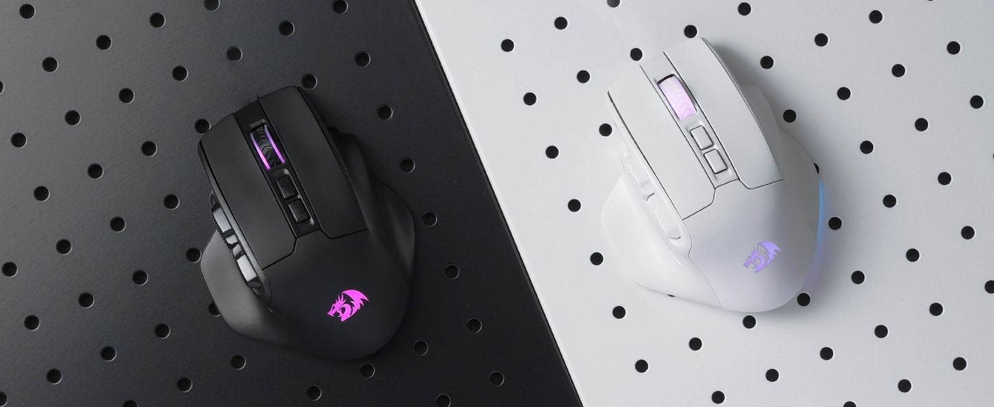 Redragon M811 PRO Wireless MMO Gaming Mouse, 15 Programmable Buttons RGB Gamer Mouse, 10 Side Macro Keys