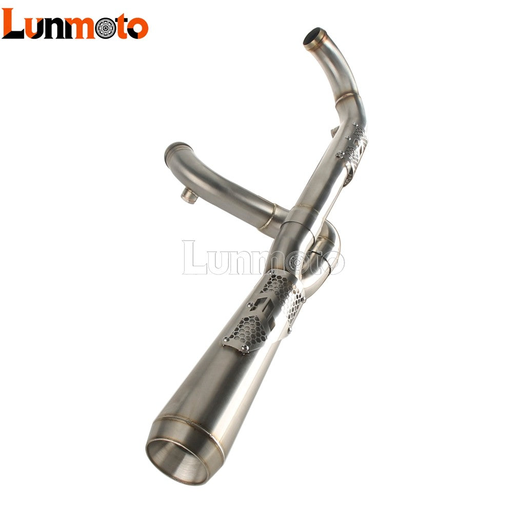Motorcycle Big Sexy 2-in-1 Exhaust Muffler Pipe Double Slip Gusset For Harley M8 Touring Street Electra Glide Road King 2017-up