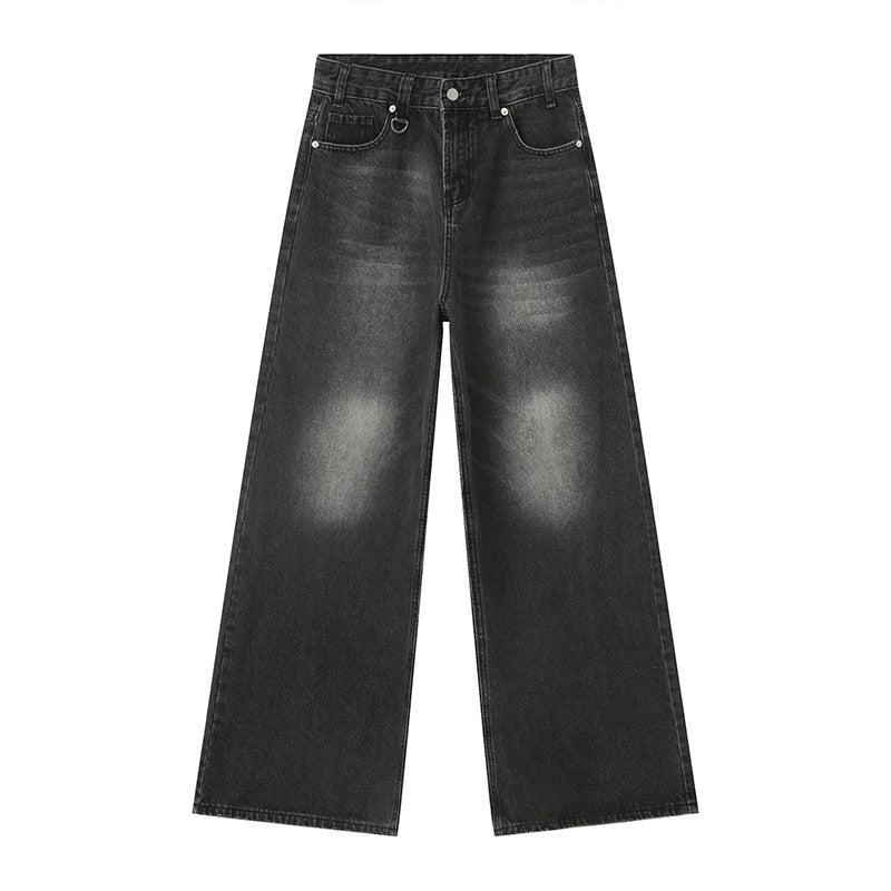 IEFB Vintage Men's Baggy Denim Trousers 2023 New Streetwear Wide Leg  Loose Denim Pants Fashion Distressed Straight Pants 9C1519