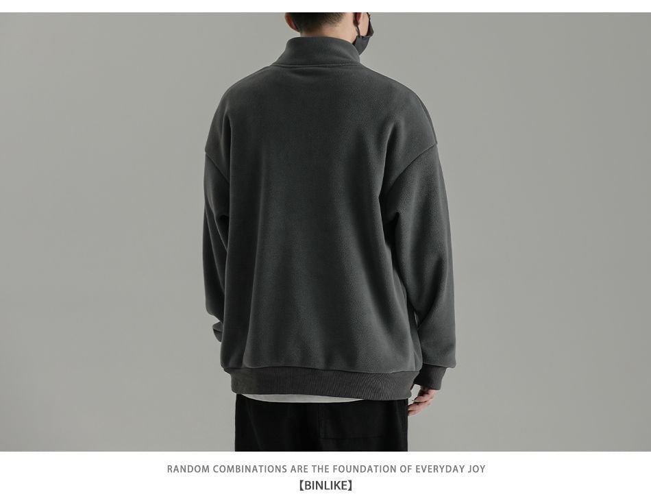 Men's Simplicity Plus Size Solid Casual Hoodies Sweatshirts Autumn Winter New Long Sleeve Korean Tops Casual Fashion Men Clothes