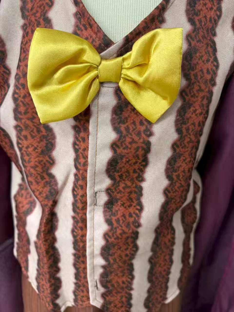 Kids Vintage Top Hat Long Formal Suit, Burgundy British Style Waistcoat Bow Tie Full Outfit For Halloween Fairy Tale Party Perfo