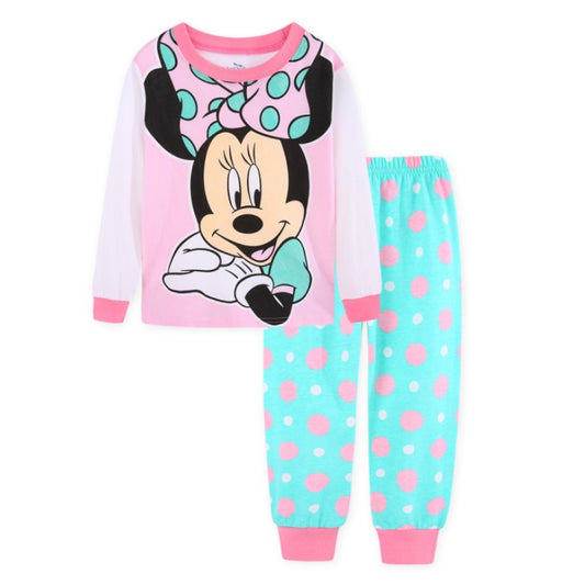 Kids Minnie Pajamas for Boys Girls Home Wear Kids Casual Sleepwear Long Sleeve Pajamas Bottoms Suit Christmas Gifts