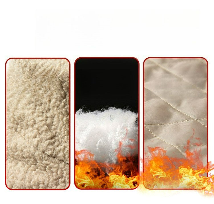 Maxbarley 2025 Winter Cotton Padded Jacket Men Brand Trendy Lambskin Cold-proof Windproof Jacket Casual Camping Ski Fleece Parka