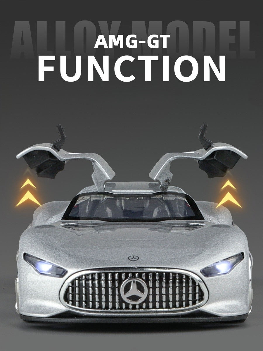 1:32 GT Car Diecast Metal Alloy Model Car Sound and Light Hobbies High Simulation Collections Ornaments Boyfriend