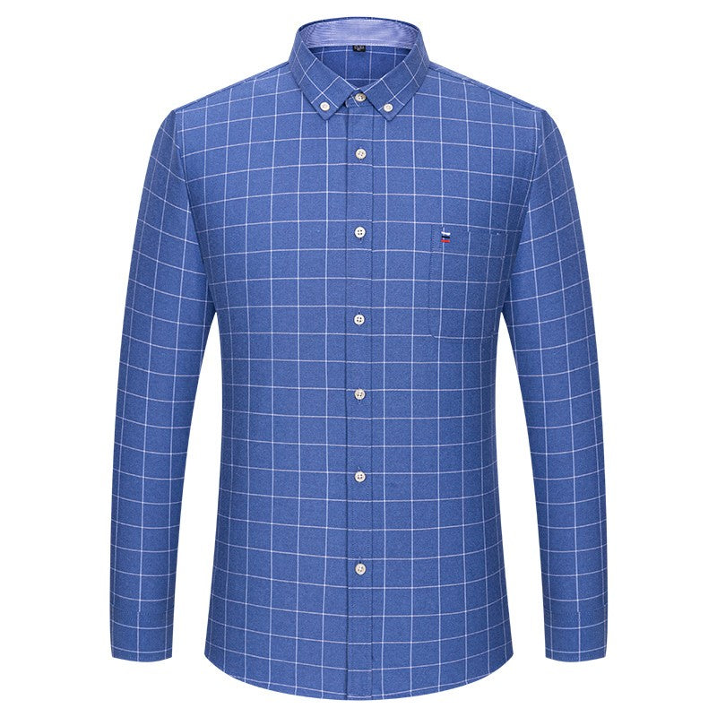over size 7XL100%Cotton Oxford long-sleeve shirts for men slim fit formal plain shirt office white clothes elegant business tops