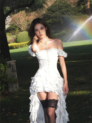 Bohemian Halter Dress 2025 Artisan Fringe Design Nihilism Aesthetic Asymmetrical Hem Womens Fashion Statement Piece