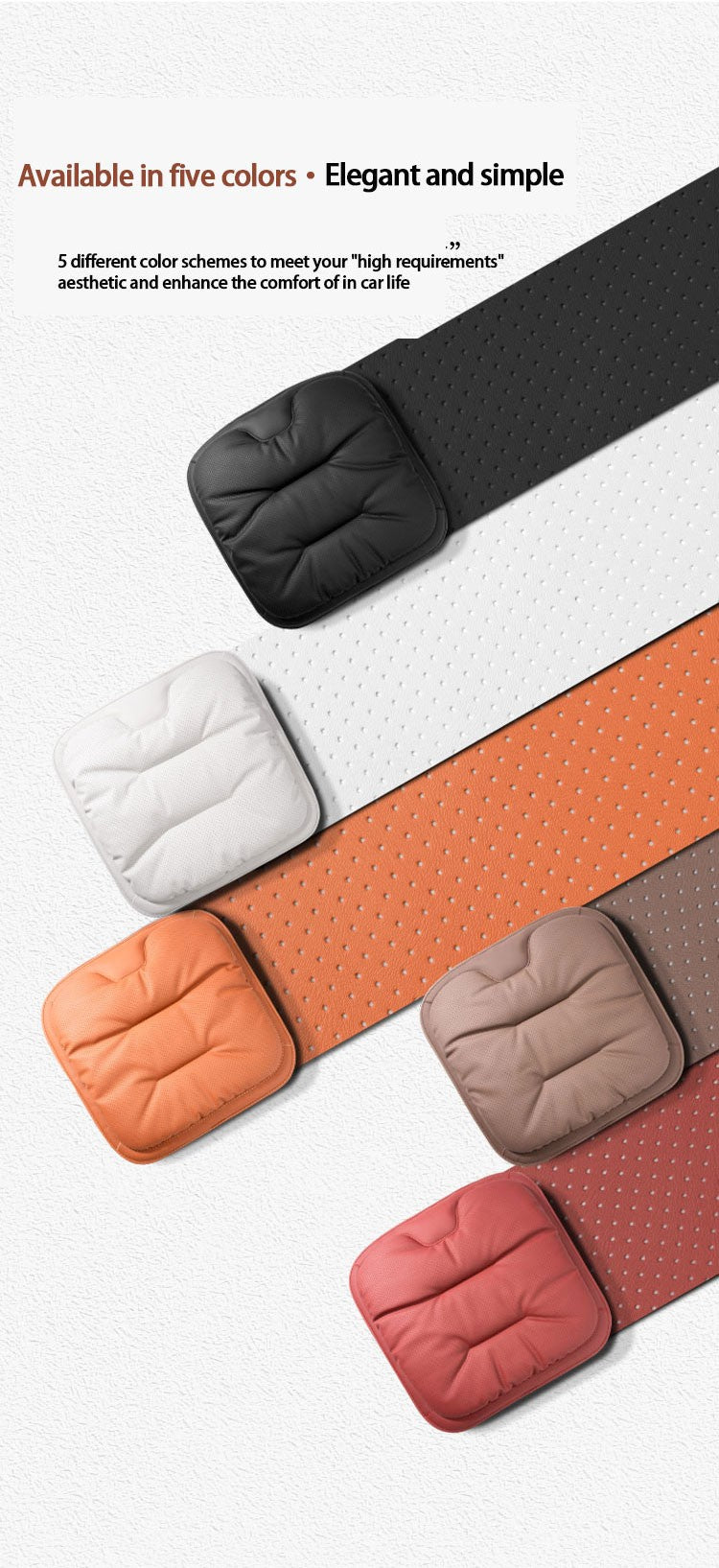 Universal Car Seat Cover Leather Cars Seat Waist Cushion Covers Four Season Auto Interior Seats Protection Pad Car Accessorie