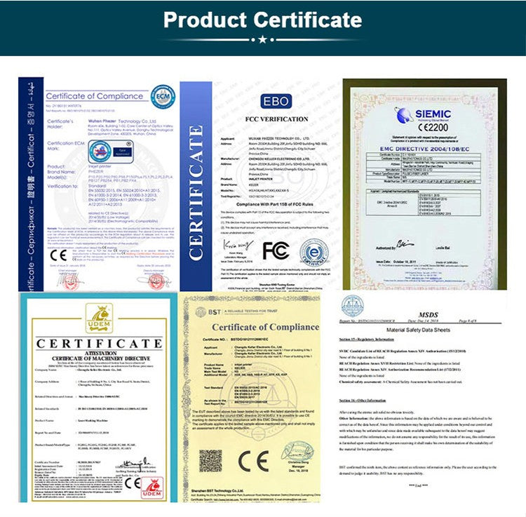 Phezer 30 Languages 12.7/25.4mm PC11Plus Mini Printer Portable Printer QR Bar Code Date Logo Expiry Date Handheld Inkjet Printer