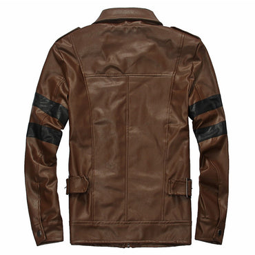 Leon Kennedy Cosplay Costume Jacktet Pu Coat Outfits Boys Men Adult Street Casual Clothing Halloween Carnival Disguise Suit