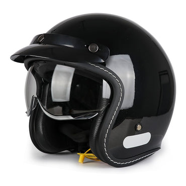 DOT certified retro classic motorcycle helmet 3/4 half helmet men's and women's safety universal electric scooter riding helmet