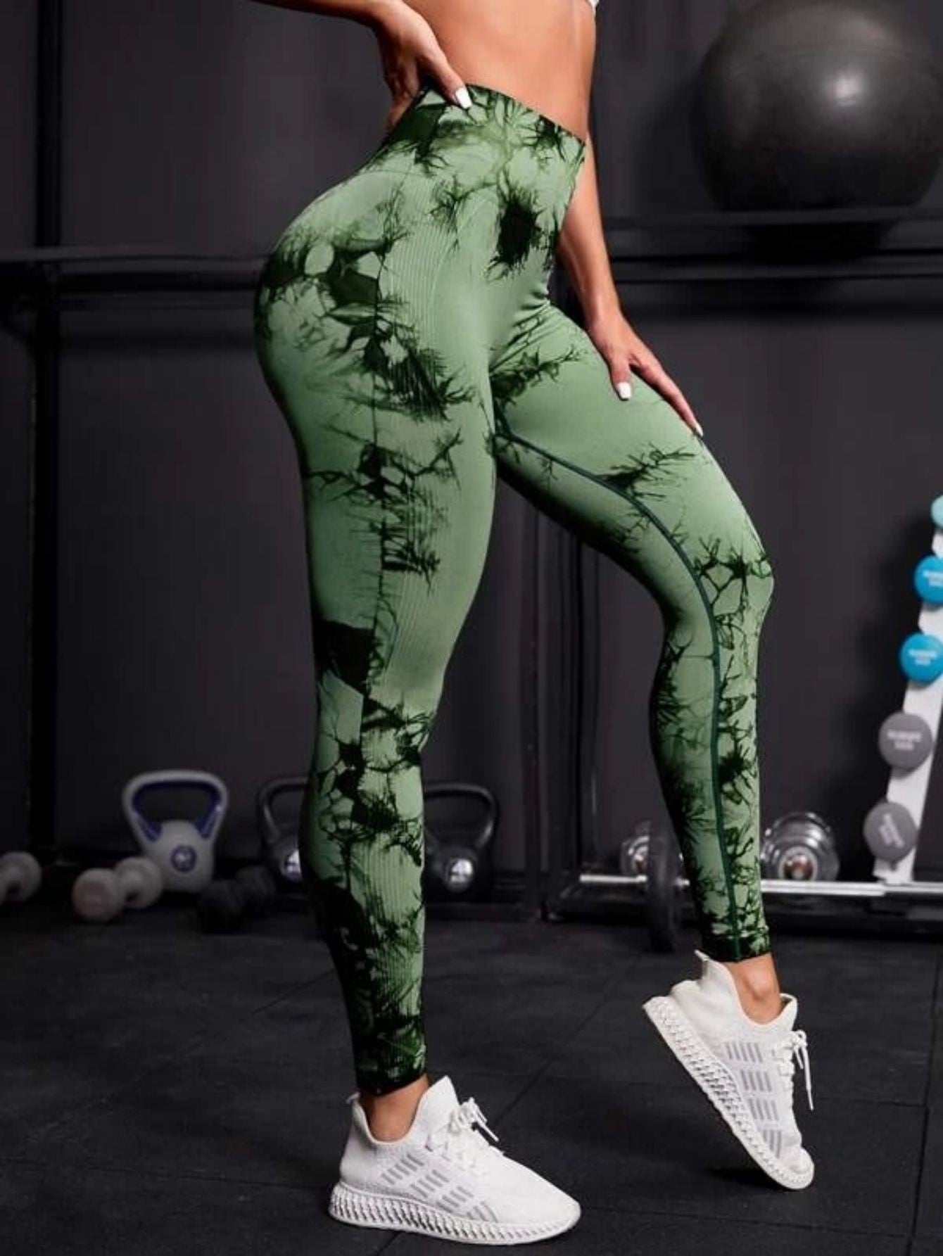 Seamless High Waist Leggings Women Tie Dye Leggings Fitness Sports Running Yoga