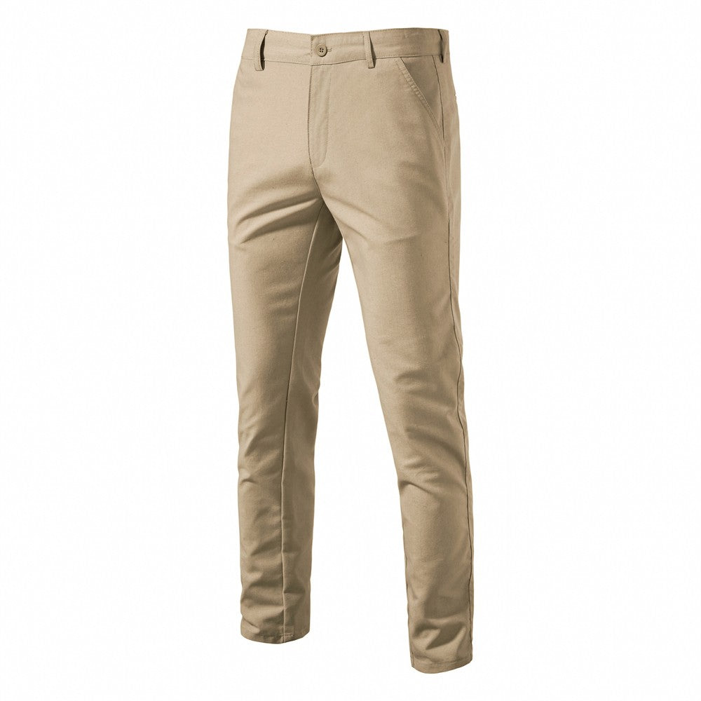 2024 Spring Autumn New Men's Casual Pants Cotton Hemp Long Pants Breathable Straight Tube Men's Solid Color Versatile Long Pants