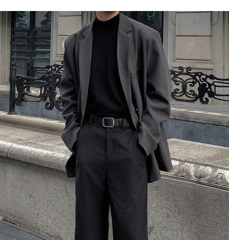 2024 Spring Summer Men Formal Blazers Men Korean Fashion Loose Casual Dress Jacket Men Harajuku Social Suit Jacket Clothing