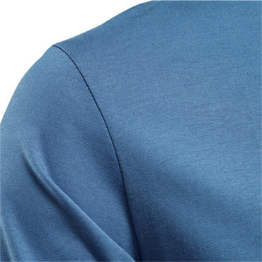 AIOPESON Camiseta Masculina De Algodão De Cor Sólida Gola Redonda Manga Longa Primavera Outono Camiseta Básica De Alta Qualidade Masculina