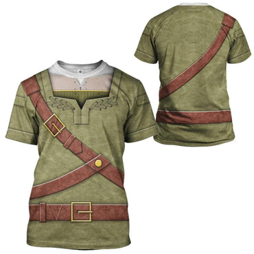 Children's Game Zelda COSPLAY Summer Breathable Round Neck T-shirt High Quality Mesh Men's Casual Short Sleeve Sportswear