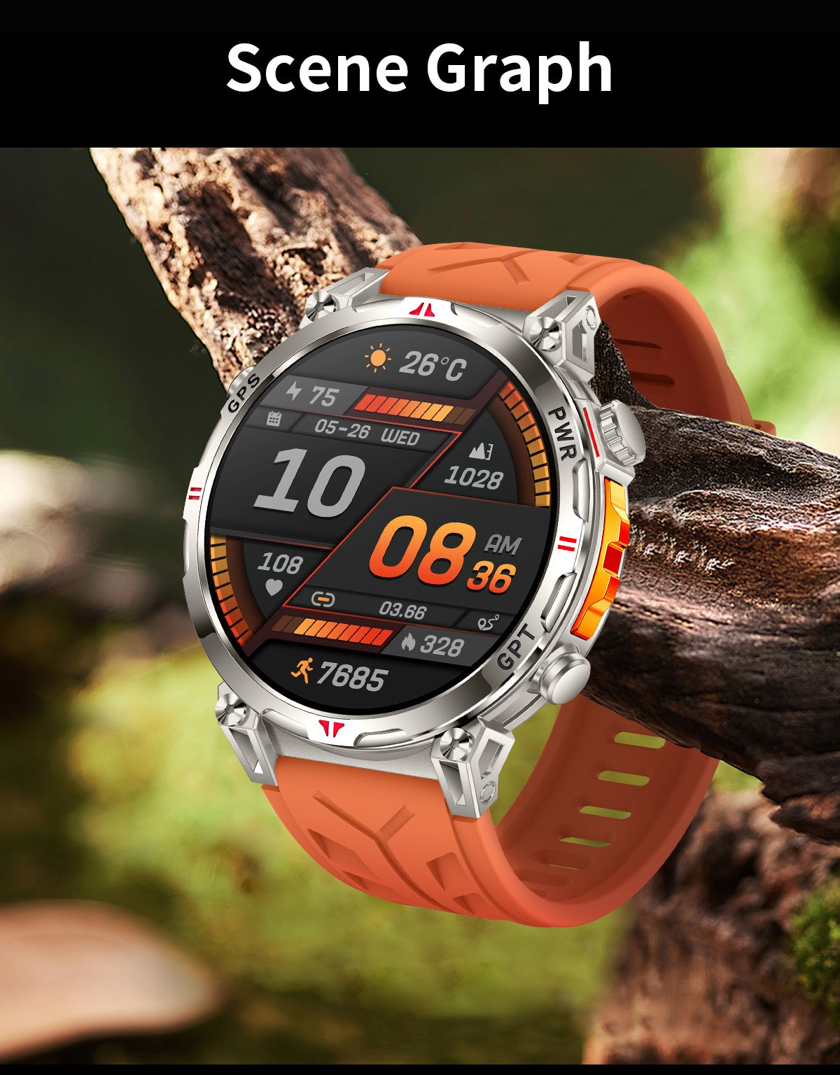 2025 Novo Relógio Inteligente Militar GPS para Exteriores Masculino 650mAh Bússola Altímetro 10ATM à Prova D'água Frequência Cardíaca Chamada Esportiva Smartwatch