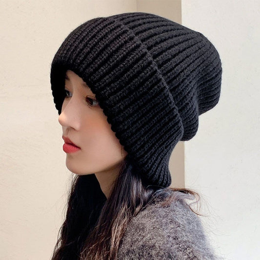 Chapéus de Inverno Quentes da Moda para Mulheres Casual Empilhamento Boné de Malha Gorros Chapéus Masculinos Cor Sólida Hip Hop Unissex Feminino Gorros