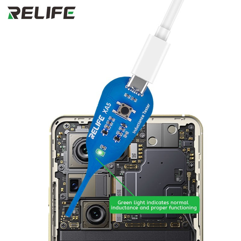 Testador de Indutância RELIFE XA5, localize rapidamente o ponto de falha para testar a qualidade de indutores em placas-mãe eletrônicas