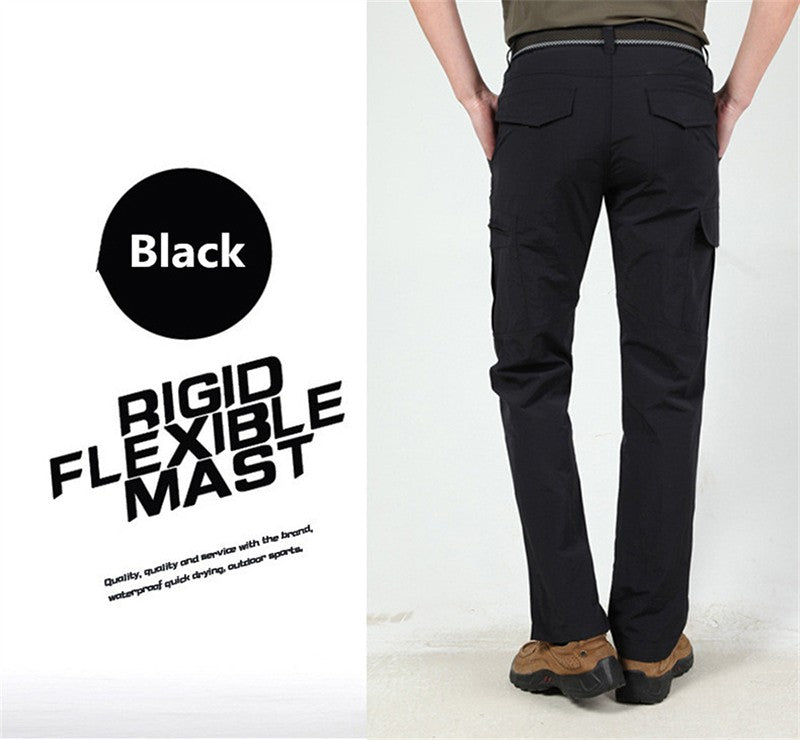 Calça Cargo Tática Masculina de Verão Leve Casual Impermeável Calça Casual Resistente ao Desgaste Multibolsos para Caminhada ao Ar Livre