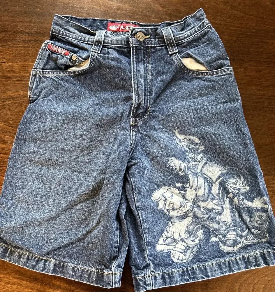 New Men Black Floral Print Denim Shorts Unique Creative Design Summer Casual Trendy Style Comfortable Fit for Outdoor Streetwear