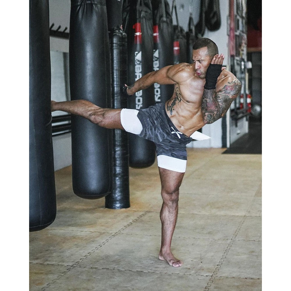Men Shorts 2 In 1 Double-deck Quick Dry GYM Sport Shorts Fitness Jogging Workout Men Sports Short Pants