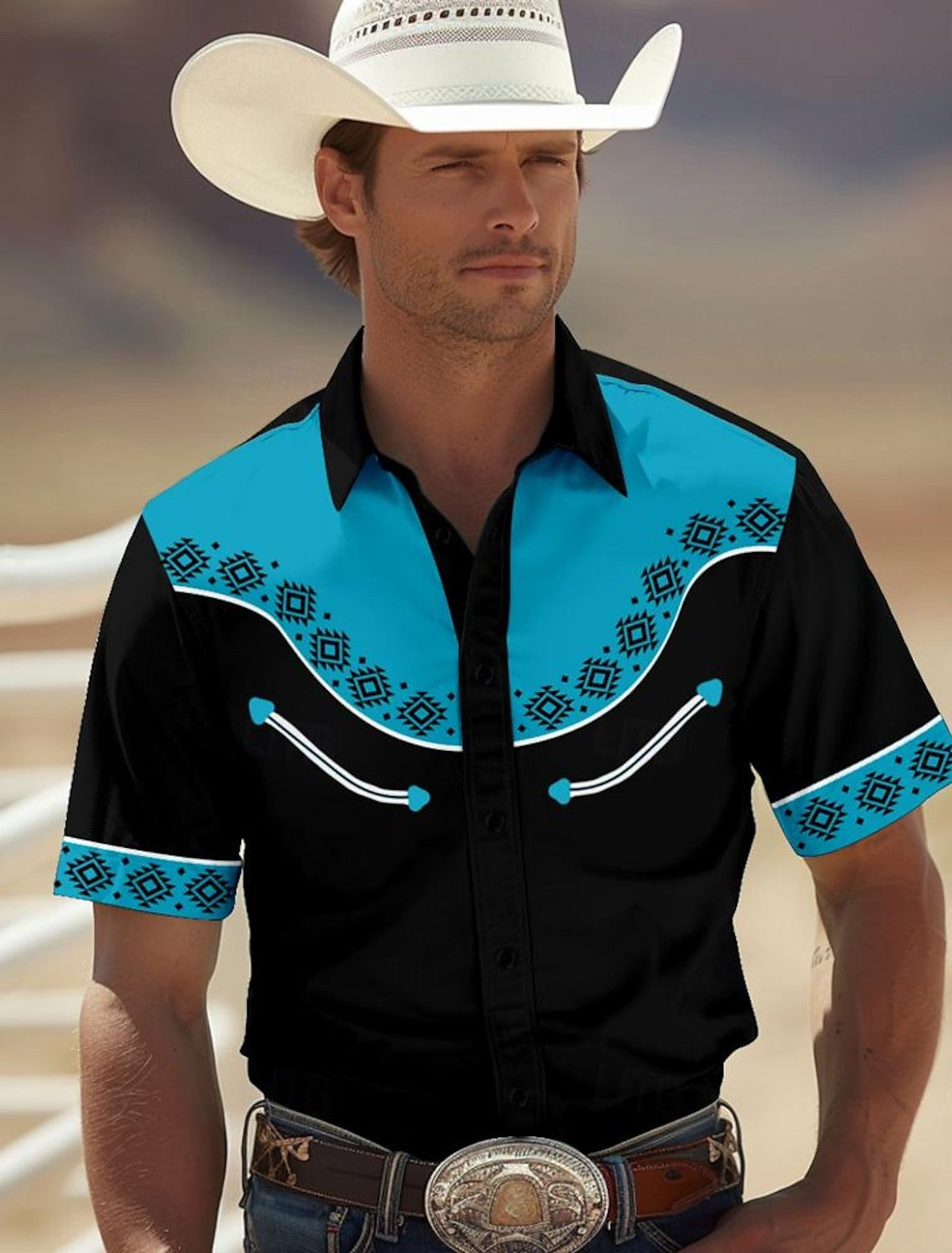 Floral western style Tribal Hawaiian shirts 3D Print Men's Summer Loose Beach Oversize Short-sleeved Top Men's Shirts For boy
