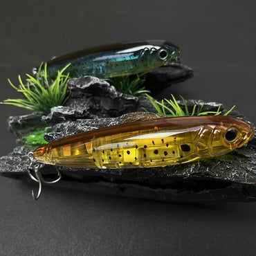 17g Surface Pencil Fishing Lures Walk the Dog Floating Wobbler Laser Artificial Bait for Trout Bass Seawater Swimbait Supplies