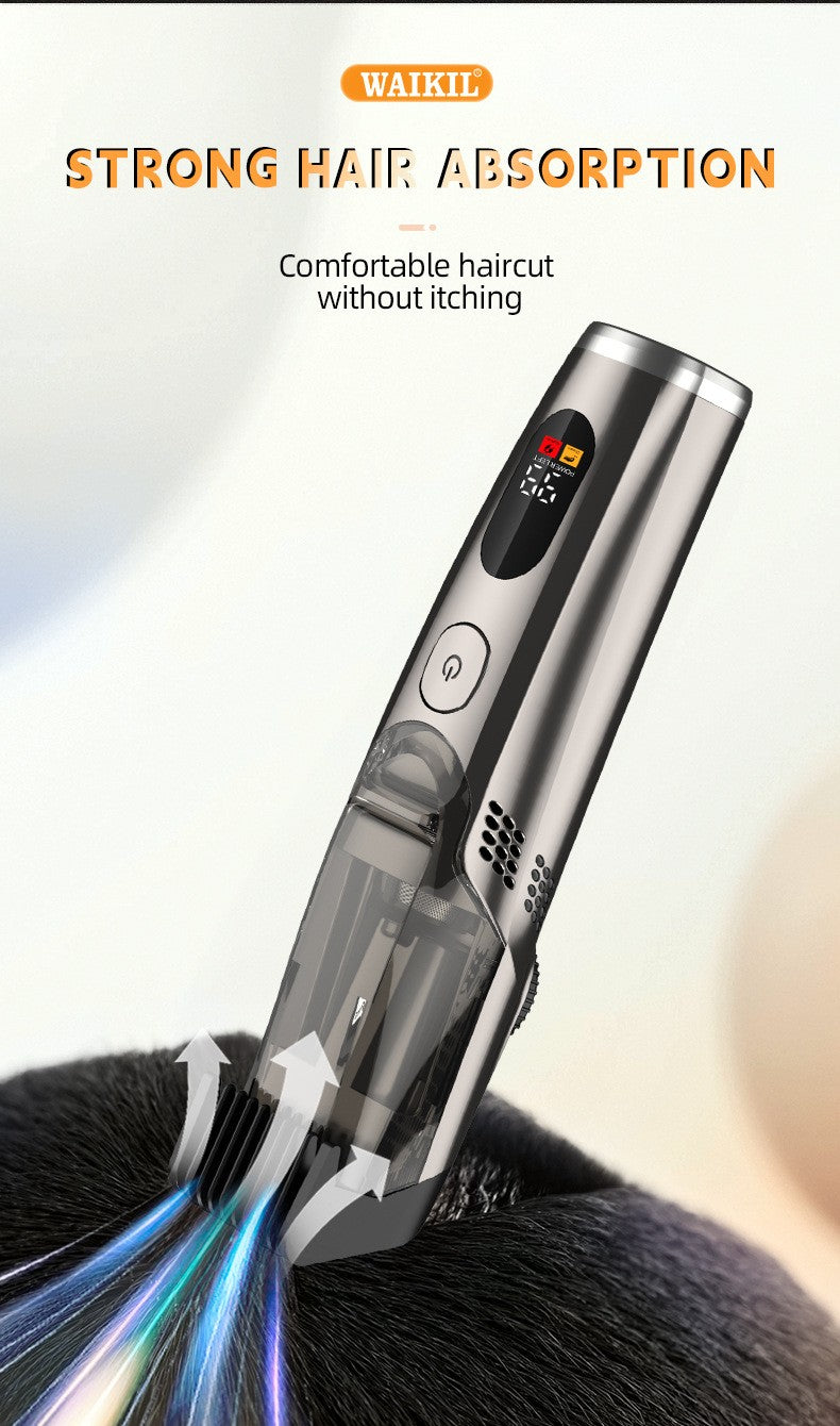 Vacuum Beard Trimmer for Men, Adjustable Length with 2 Comb (1-20mm), Electric Vacuum Trimmer for Beard, Mustache, Stubble