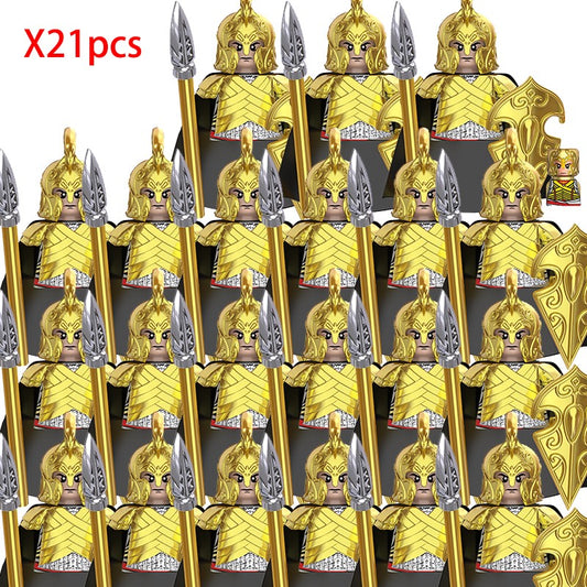 Lord Rings Elves Orcs Army Dwarf Rohan Mini Action Toy Figures Building Blocks Assembly Toys for Kids Birthday Gift