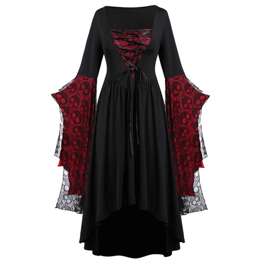 2024 Halloween Roleplay Women's Skeleton Strap Dress Colorful Cross-Border Fashionable Costume Skirt AE Stock Origin China