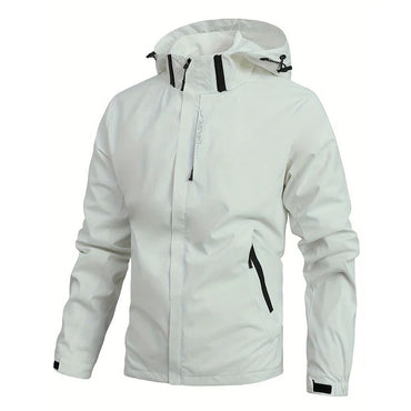Spring Autumn New Men Casual Jacket Men Outdoor Windproof Waterproof Athletes Jacket Coat Detachable Hat Jackets Male M-5XL