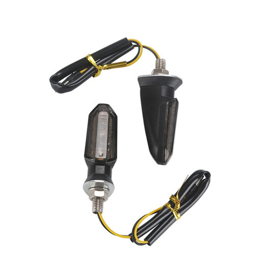 BLALION 2PCS Motorcycle Turn Signal LED Headlight Amber Flashing Light Blinker 12V 3 LED Waterproof Tail Light for ATV UTV Scoot