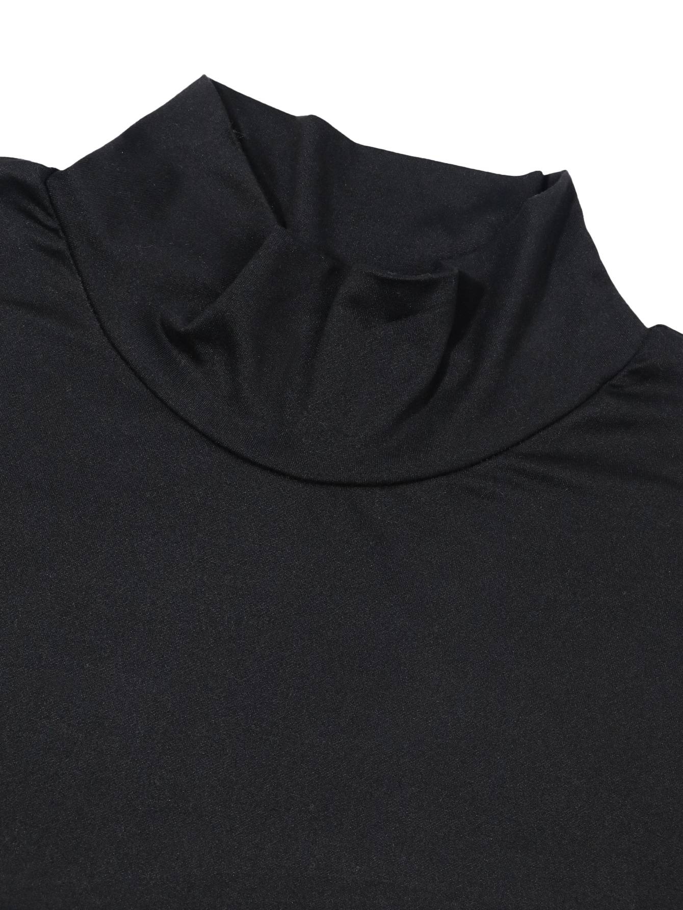 New Bottom Shirt Tees Tops Men Summer Casual Sports Workout Daily Plain High Neck Short Sleeve T-shirt Male Streetwear Clothes