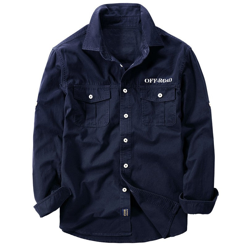 New Men's Spring Multi-pocket Military Tactical Shirts Male Autumn Breathable Blouse Long Sleeve Working Camisa Cargo Shirts
