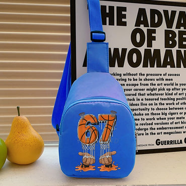 Kids Purses and Handbags Drip Basketball 6 7 Memes Mini Bag Kids Gifts Six Seven Girl Boy Lightweight Long Strap Shoulder Bag