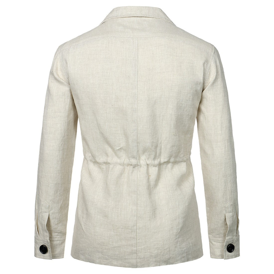 Mens Coats Safari Jacket Linen British Retro Gentry Suit Pockets Outerwear Fashion Solid Color Male Tops Ropa Hombre