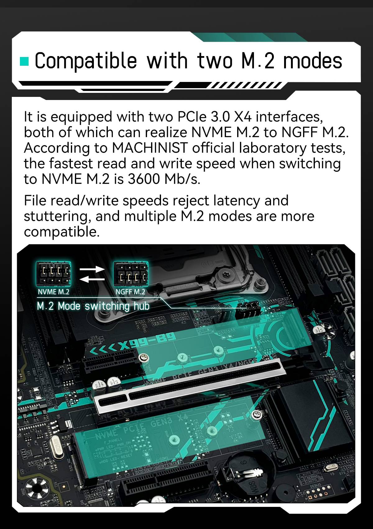 Placa-mãe MACHINIST X99 B9 kit LGA2011-3 Xeon E5 2650 V4 CPU processador ECC DDR4 16GB 2400mhz RAM M.2 NVME SATA M-ATX