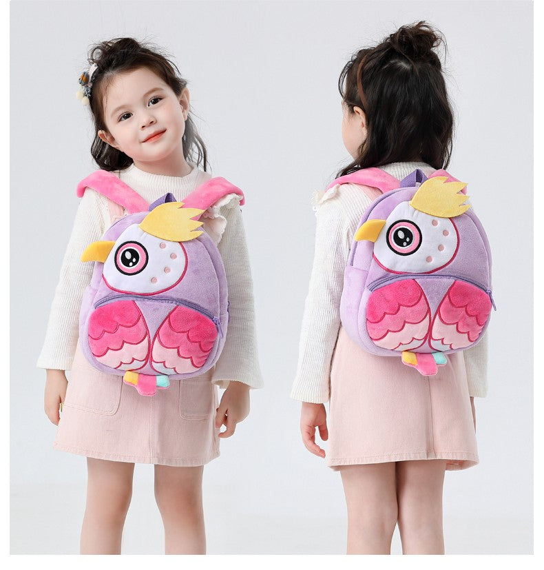 Mochila de pelúcia fofa de desenho animado, mochila de animal, mochila escolar para meninos e meninas, bolsa de lazer para passeio