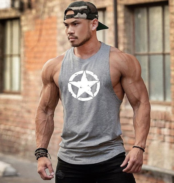 New fashion pure cotton sleeveless shirt vest men's fitness shirt men's undershi