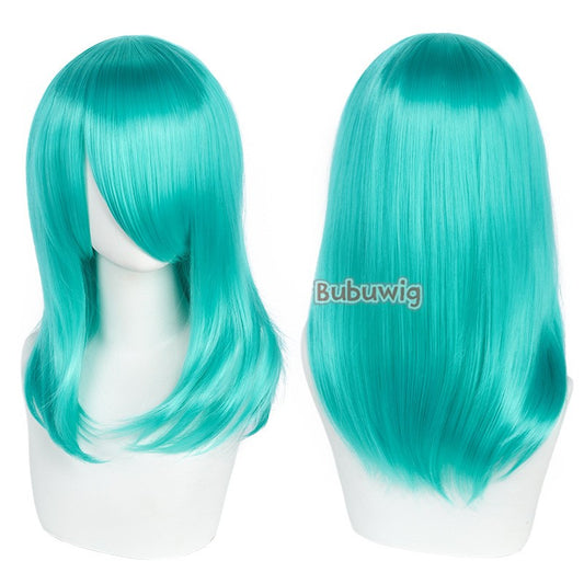 Bubuwig Synthetic Hair 30 Colors 40cm Long Straight Anime Fashion Lolita Cosplay Wigs Pure Color Blue Blonde Wig Heat Resistant
