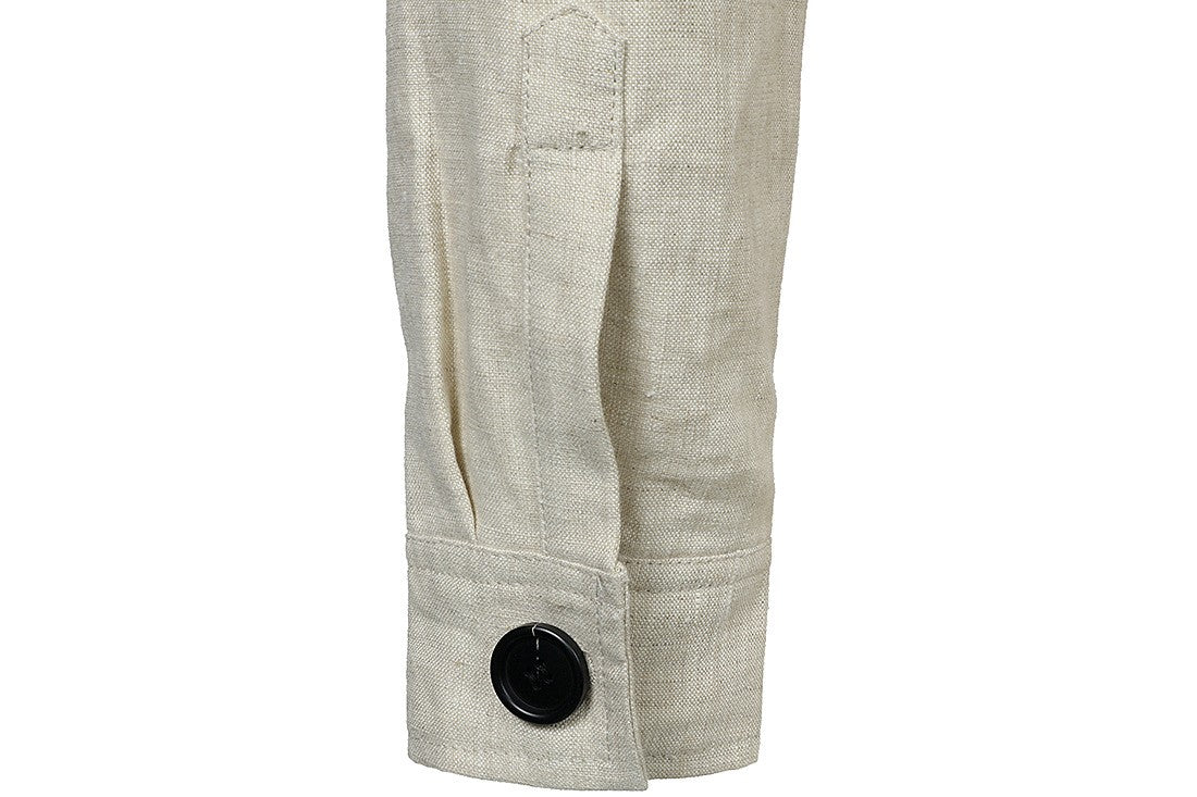 Mens Coats Safari Jacket Linen British Retro Gentry Suit Pockets Outerwear Fashion Solid Color Male Tops Ropa Hombre