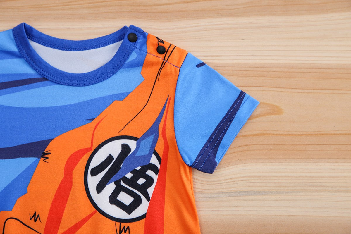 IURNXB Baby Romper Short Sleeve Onesie Boys Newborn Infant Bodysuit Cartoon Print Cosplay Costume Jumpsuit Summer Outfits 1-18M