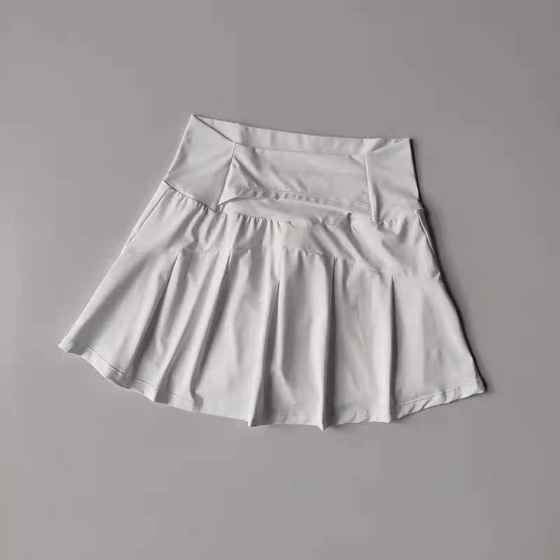 Summer High Waist Sports Short Skirt Lined Shorts Fitness Yoga Quick Dry Running