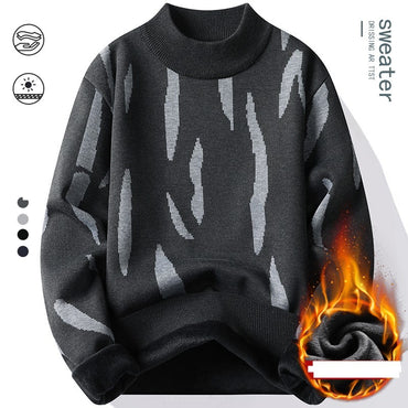 Men New Style Pullovers Warm Knit Sweater Soft Thermal Cardigan Inspired Winter Clothing Plus Size Multi Color Options