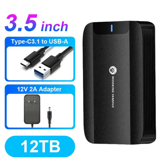 CoolFish HDD 3.5'' External Hard Disk 3TB/4TB/6TB/8TB/10TB/12TB TypeC Hard Drive External Storage Decives Hard Disks for PC/ Mac