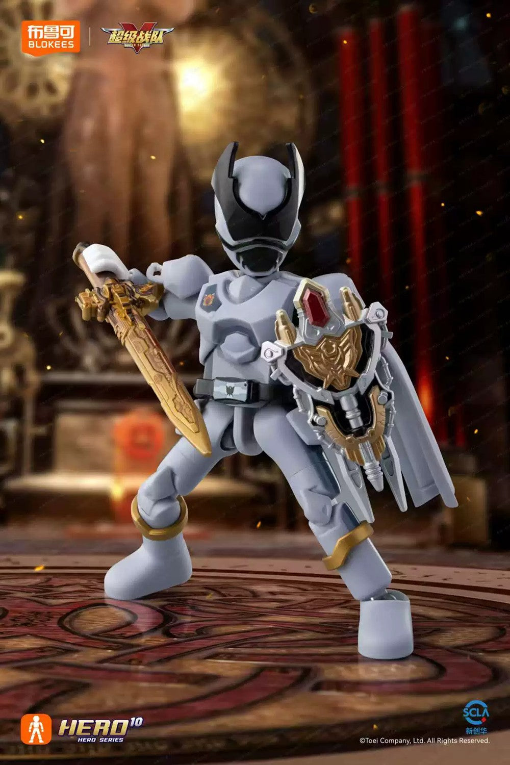 Em estoque Bloco original Power Rangers Dino Charge Super Sentai Zyuden Kyoryuger Coleção de Figuras de Montar